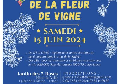 6ème fête de la fleur de vigne de TALANT Le 15 juin 2024