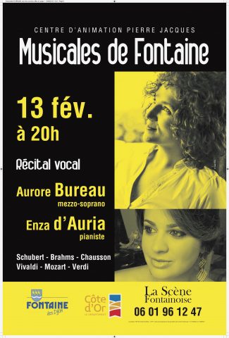 Musicales de Fontaine  » Récital Aurore Bureau, mezzo-soprano «  - 0